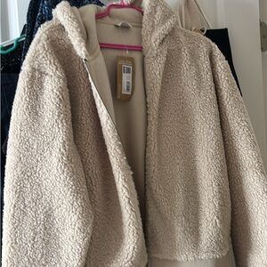 Eddie Bauer Cream Sherpa Jacket